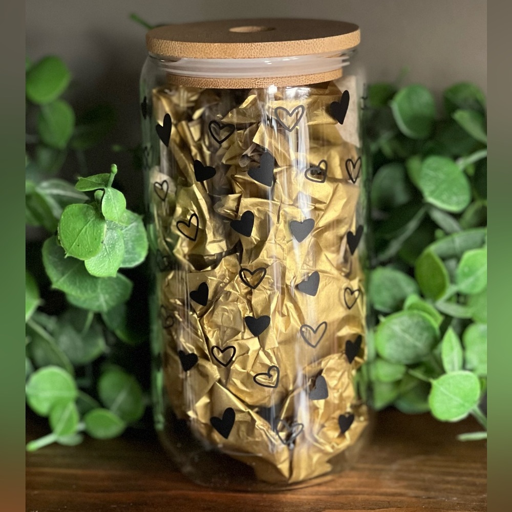Heart coffee glass